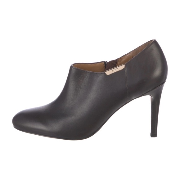 Coach Seneca Dark Brown Leather Heeled Boots - Picture 1 of 8